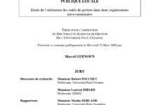 LE MANAGEMENT DE LA PERFORMANCE PUBLIQUE LOCALE