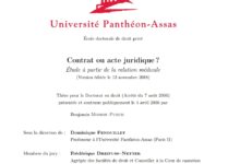 Contrat ou acte juridique Contrat ou acte juridique