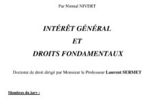 Intérêt général et droits fondamentaux Intérêt général et droits fondamentaux