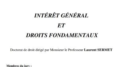 Intérêt général et droits fondamentaux