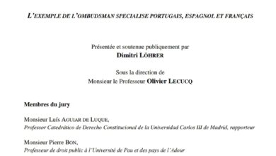 LA PROTECTION NON JURIDICTIONNELLE DES DROITS FONDAMENTAUX EN DROIT CONSTITUTIONNEL COMPARE