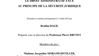 LE DROIT ADMINISTRATIF FAC EAU PRINCIPE DE LA SÉCURITÉ JURIDIQUE