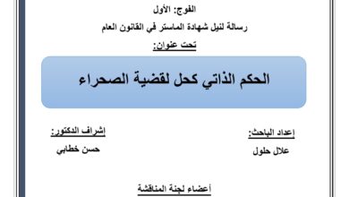 الحكم الذاتي كحل لقضية الصحراء