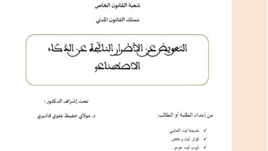 التعويض عن الأضرار الناتجة عن الذكاء الاصطناعي