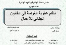نظام عقوبة الغرامة في القانون الجنائي للأعمال نظام عقوبة الغرامة في القانون الجنائي للأعمال