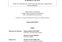 LE MANAGEMENT DE LA PERFORMANCEPUBLIQUE LOCALE LE MANAGEMENT DE LA PERFORMANCEPUBLIQUE LOCALE