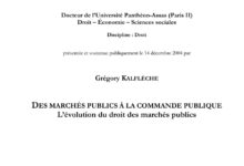 DES MARCHÉS PUBLICS À LA COMMANDE