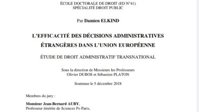 L’EFFICACITÉ DES DÉCISIONS ADMINISTRATIVES ÉTRANGÈRES DANS L’UNION EUROPÉENNE
