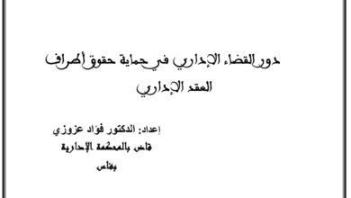 دور القضاء الإداري في حماية حقوق أطراف العقد الاداري