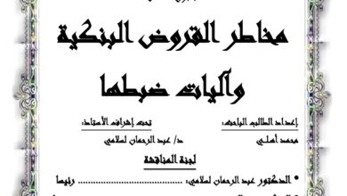 مخاطر القروض البنكية وآليات ضبطها