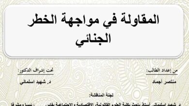 المقاولة في مواجهة الخطر الجنائي