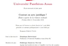 Contrat ou acte juridique