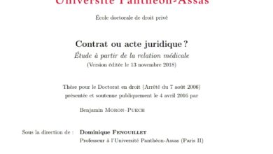 Contrat ou acte juridique