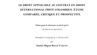 LE DROIT APPLICABLE AU CONTRAT EN DROIT INTERNATIONAL PRIVÉ