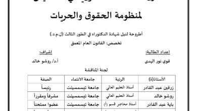 دور القاعدة الدستورية في التأسيس لمنظومة حقوق الإنسان