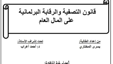 قانون التصفية والرقابة البرلمانية على المال العام