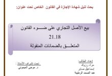 بيع الأصل التجاري