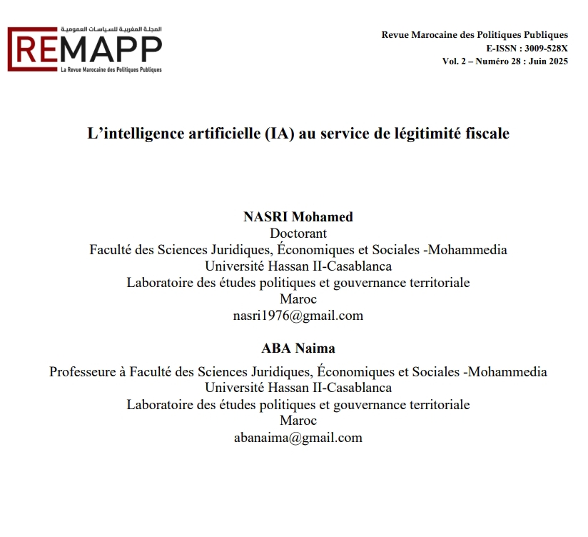 L’intelligence artificielle (IA) au service de légitimité fiscale