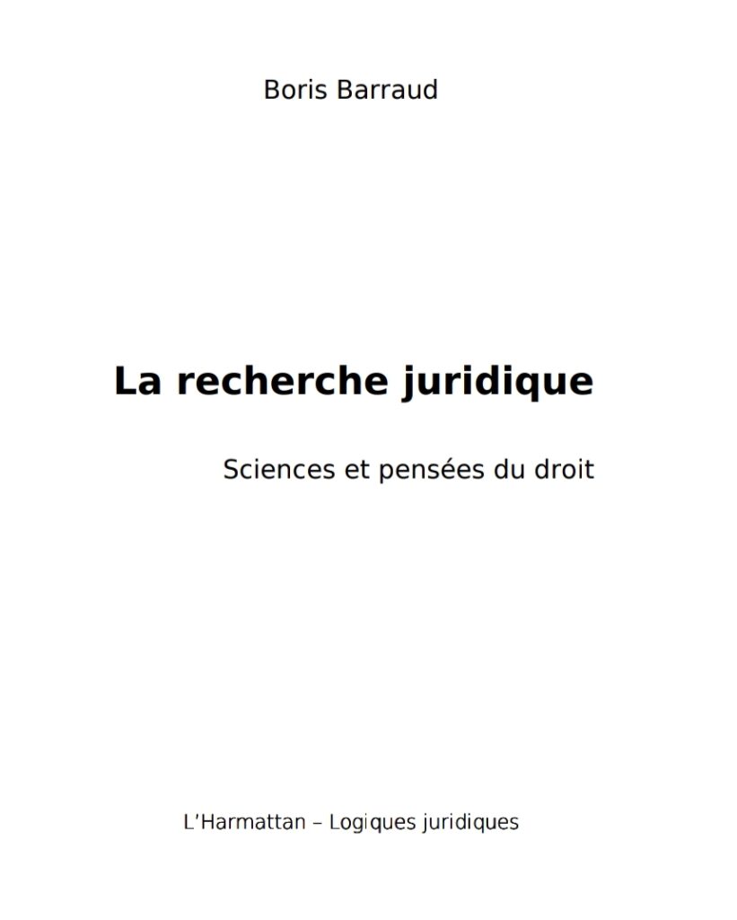 La recherche juridique Sciences et pensées du droit La recherche juridique Sciences et pensées du droit
